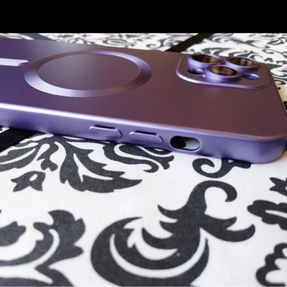 💜*4/$15* iPhone 12 Pro Max Phone Case Metallic Purple Cute Girly